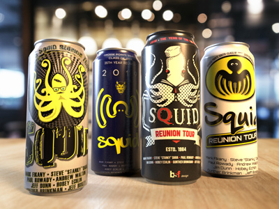 Squid Cans 3d brand identity branding graphic design illustration package design squid