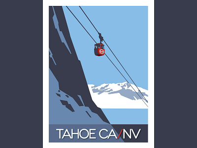 Tahoe Gondola branding graphics illustration logos vector art