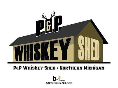 P&P Whiskey Shed branding graphic design identity logos vector art