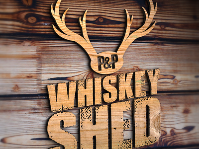 The P&P Whiskey Shed Logo Premier. branding identity logos