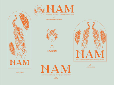 NAM brand identity branding design flat icon illustration logo vector