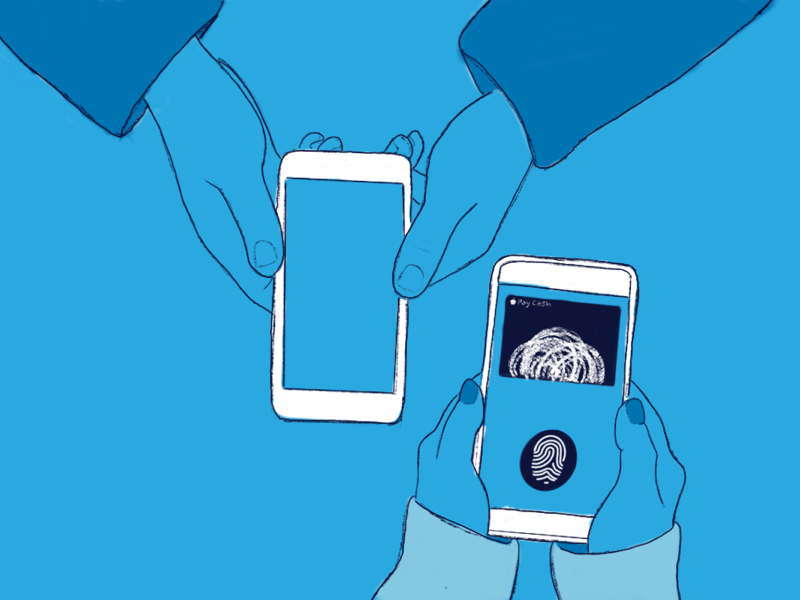 Mobile Banking App procreate line work draw artist design illustration art