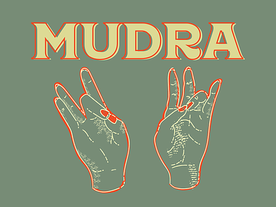 Mudra art flat hands icon illustration line work mudra true grit texture supply vector yoga