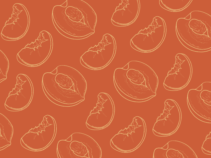 Millions of Peaches pattern art deliverables assets brand identity illustration for brands brand designer brand design peach art food art peach pattern pattern design pattern peach illustration food illustration food design peach