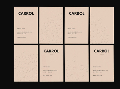 carrol cards artdesign branding design leather logo stationery typography