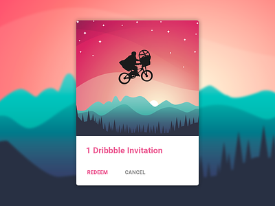 06. 1 Invitation to Dribbble! <3 app clean design flat icon material material design material kit material ui minimal typography ui ux vector website