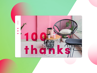 07. Thank you! - 100 Followers app flat icon thank you ui vector