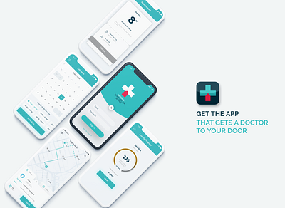 home doctor app - canada ai app branding design flat sketch typography ui ux