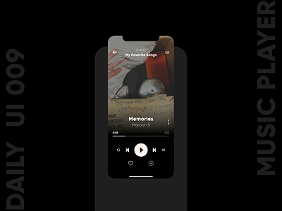 Music Player app design daily ui icon mobile music player ui ux