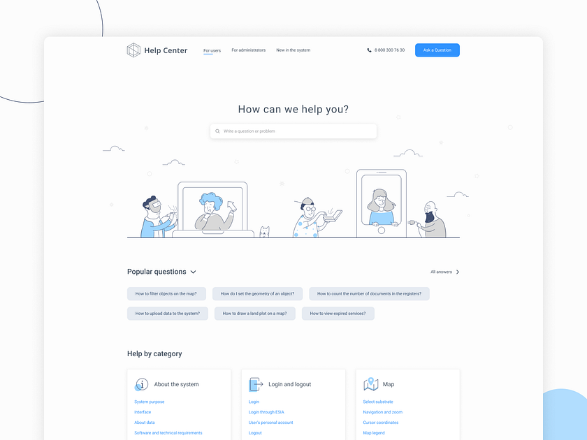 Help Center - web design by Alex Svezh on Dribbble
