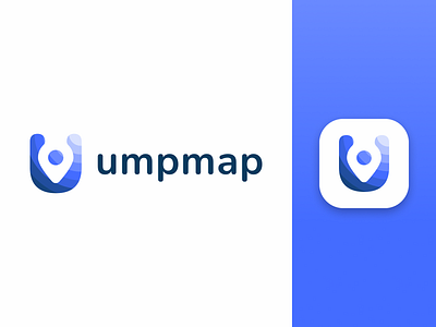 Umpmap | Traveler minimal Logo & Icon Design