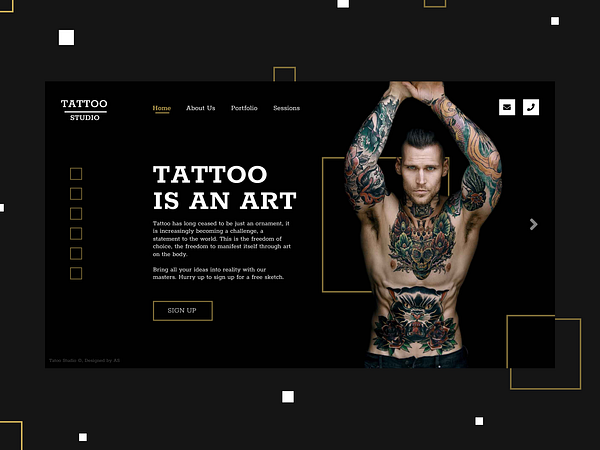 Tattoo Website designs, themes, templates and downloadable graphic