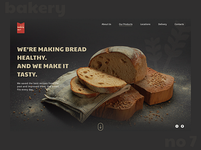 Bakery bakery branding bread design food icon minimal typography ui web website