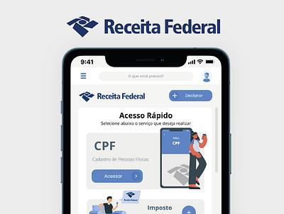 Receita Federal - Versão Mobile app brasil conceito design receitafederal redesign site site design ux web