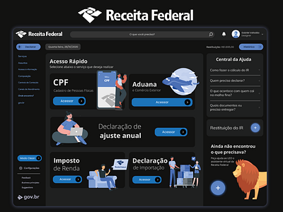 Receita Federal - Dark Mode Concept