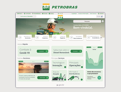 Petrobrás - Concept Redesign app brasil conceito design governo do brasil redesign site site design ux web