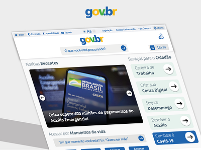 Govbr - Amazônia Azul | Concept Design app brasil conceito design governo do brasil redesign site design ui ux web