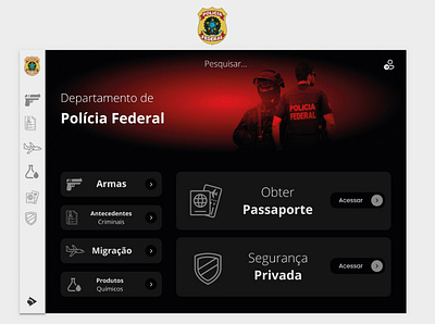 Polícia Federal - Concept Redesign app brasil design federal governo do brasil law police polícia polícia federal redesign site design ux web