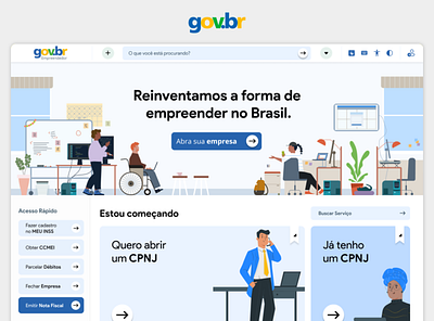Redesign - Govbr | Portal do Empreendedor app brazil conceito design federal gov govbr governo governobraisleiro redesign site design web
