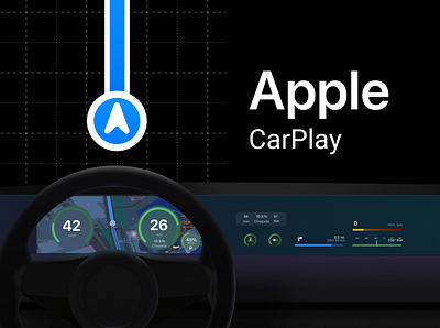 Apple CarPlay (iOS 16) app apple car carplay chart console dash dashboard design graph interface monitor panel ui web