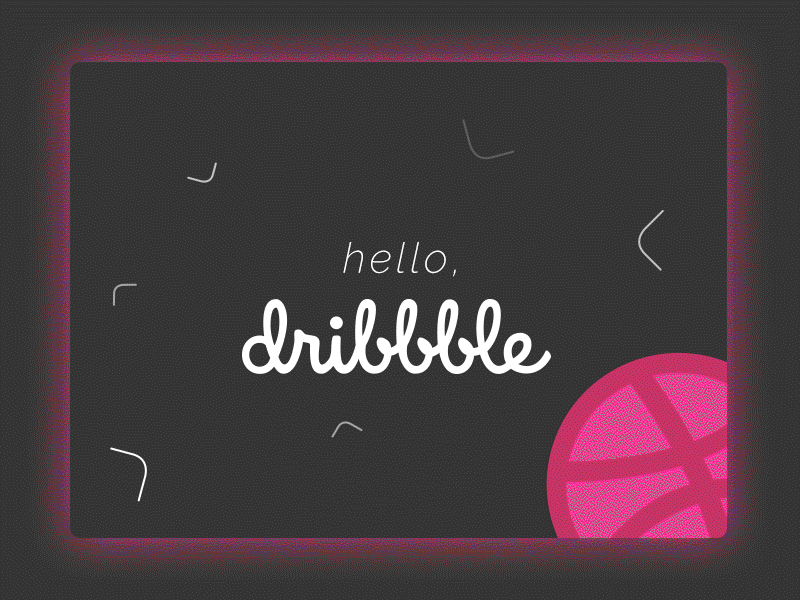 Hello Dribbble design dribbble neon ui ux welcome