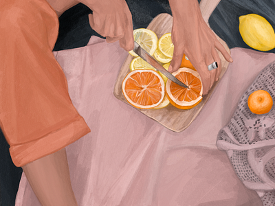 Smells like summer citrus color digital illustration digital painting illustration painting procreate procreate art