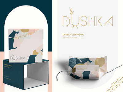 Dushka- jewellery designer branding brand branding design logo logodesign package package design pattern