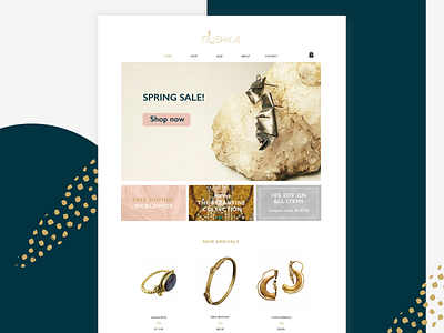 Dushka - jewellery designer website branding logo ui ux web website