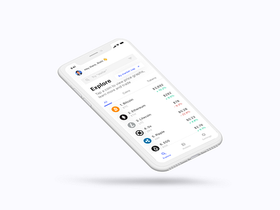 Explore crypto bitcoin blockchain coinbase coinmarketcap crypto crypto trading cryptocurrency digital currency fintech ios mobile app