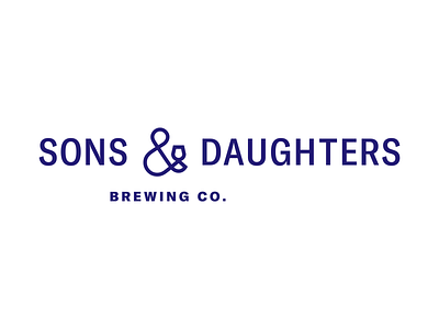 Sons & Daughters Brewing Co. Logo-mark ampersand branding brewery identity logo typography