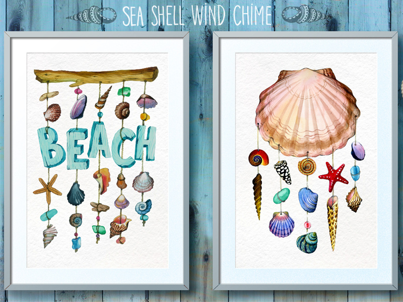 Watercolor sea shell vacation seashell nautilus sea shell clip art hand drawn clipart sea star sea creatures summer travel nautical