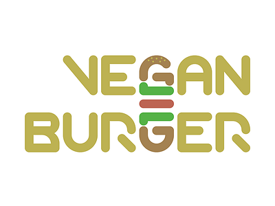 Vegan Burger burger logo vegan