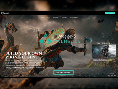 Assassin's Creed Valhalla adobe xd design diseño ui uidesign uxdesign uxui web web design website