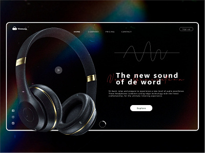 Headphones adobe xd design diseño ui uidesign ux uxdesign uxui web design website
