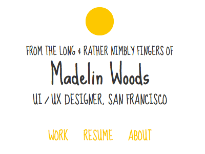 www.madelinwoods.com circle header name title yellow