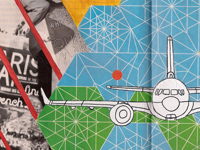 Airplane Collage collage illustration moleskine