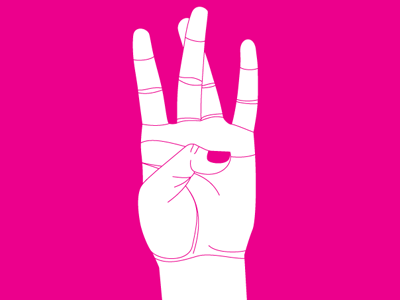 "W" illustration pink w