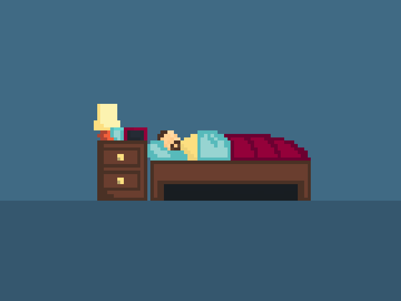 I snooze therefore I am 16bit animation gif lol loop monday pixel pixel art snooze wake up