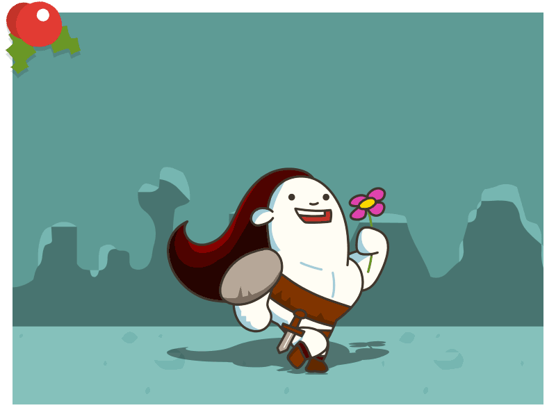 Happy Barbarian animation character christmas christmas 2016 frame by frame gif illustration loop motion design squash and stretch