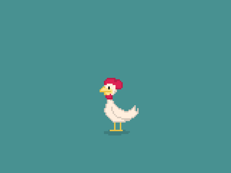 Rooster loop new year pixel pixel art rooster