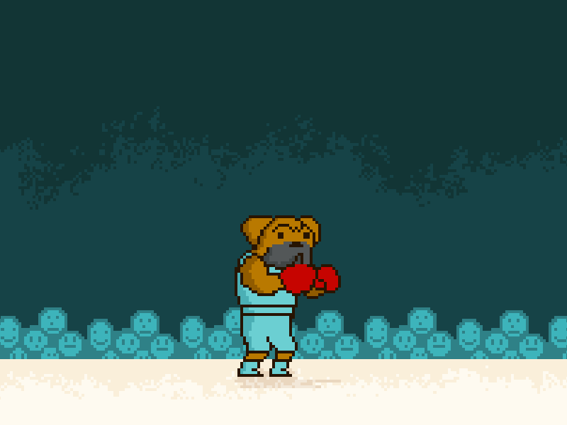 The Boxer animation boxer dog dog lovers frame by frame idle illustration loop pixel pixel art sprite videogame