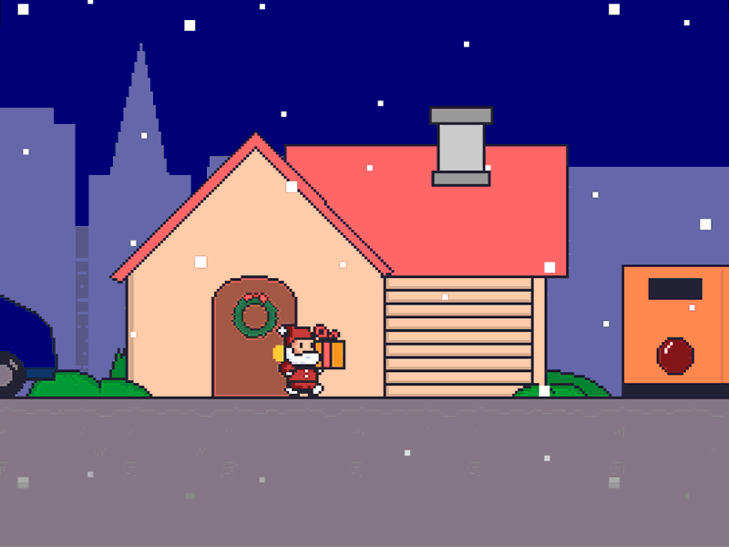 8-bit Santa’s Mission ad animation christmas christmas project pixel art retrogaming santa super mario