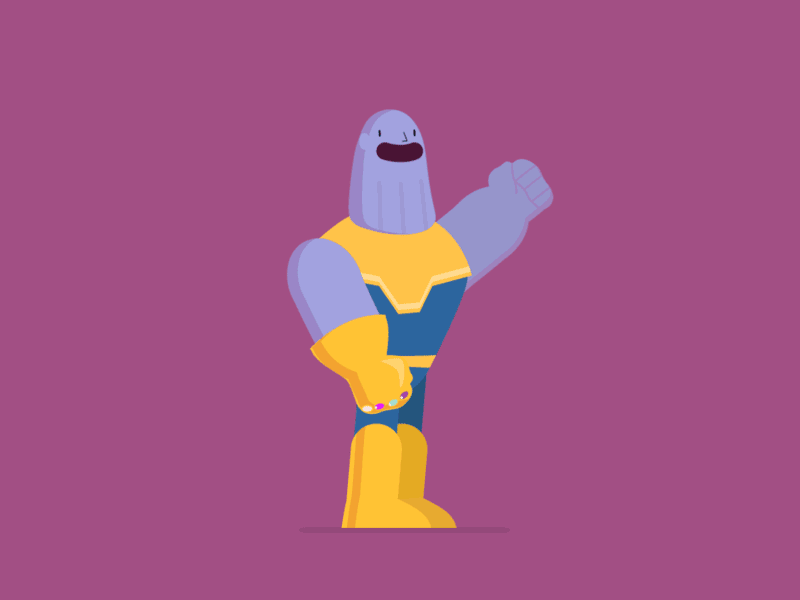 Dance Thanos Dance! after effects animation avengers illustration infinity war rubberhose thanos
