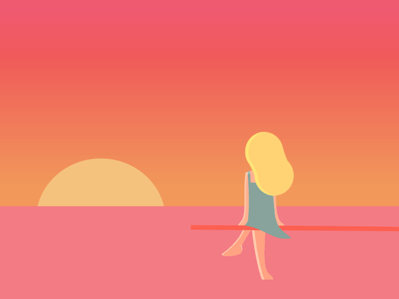 Mother's Day after effects animation illustration loop mamma mother sunset