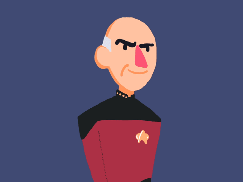 AnimationOnTheCouch #05 - Capt. Picard patrick stewart picard star trek frame by frame mobile app rough animator animation