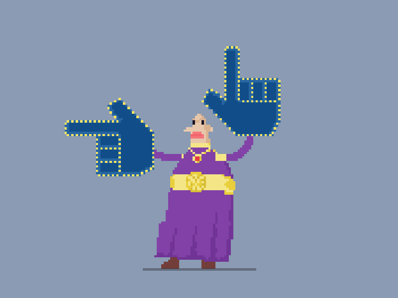 Lord Nooth! 16bit after effects animation character fan art frame by frame funny illustration loop pixel art retrogaming