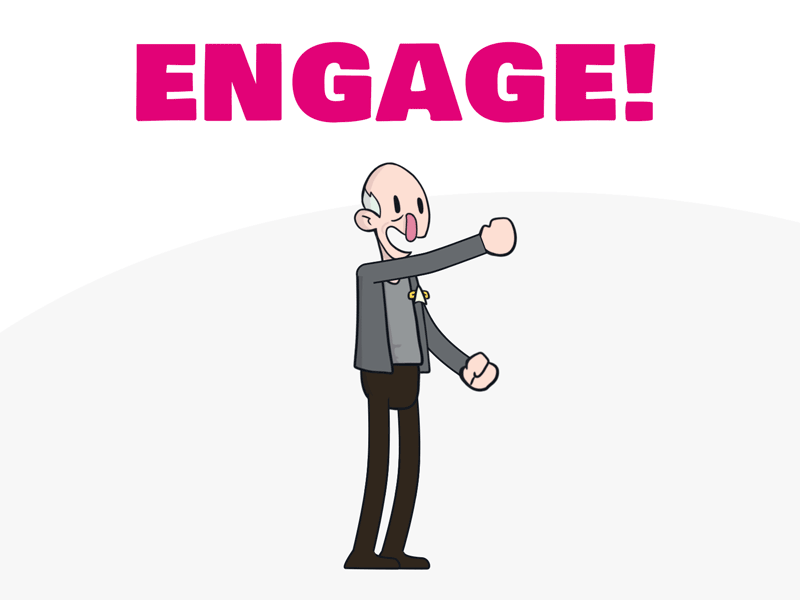 Dancing Picard after effects animation animation 2d character design illustration star trek
