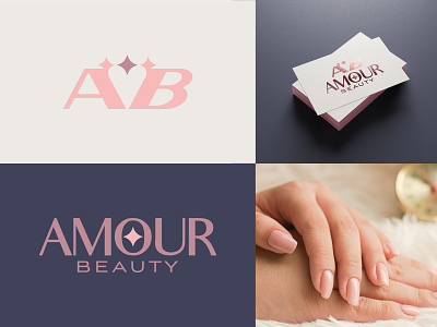 Amour Beauty Therapy Logo beauty branding graphic design identity logo star therapy
