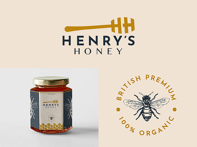 Henry's Honey Logo & Branding branding honey logo packaging