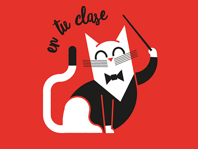 En tu clase animal cat director orchestra red tie